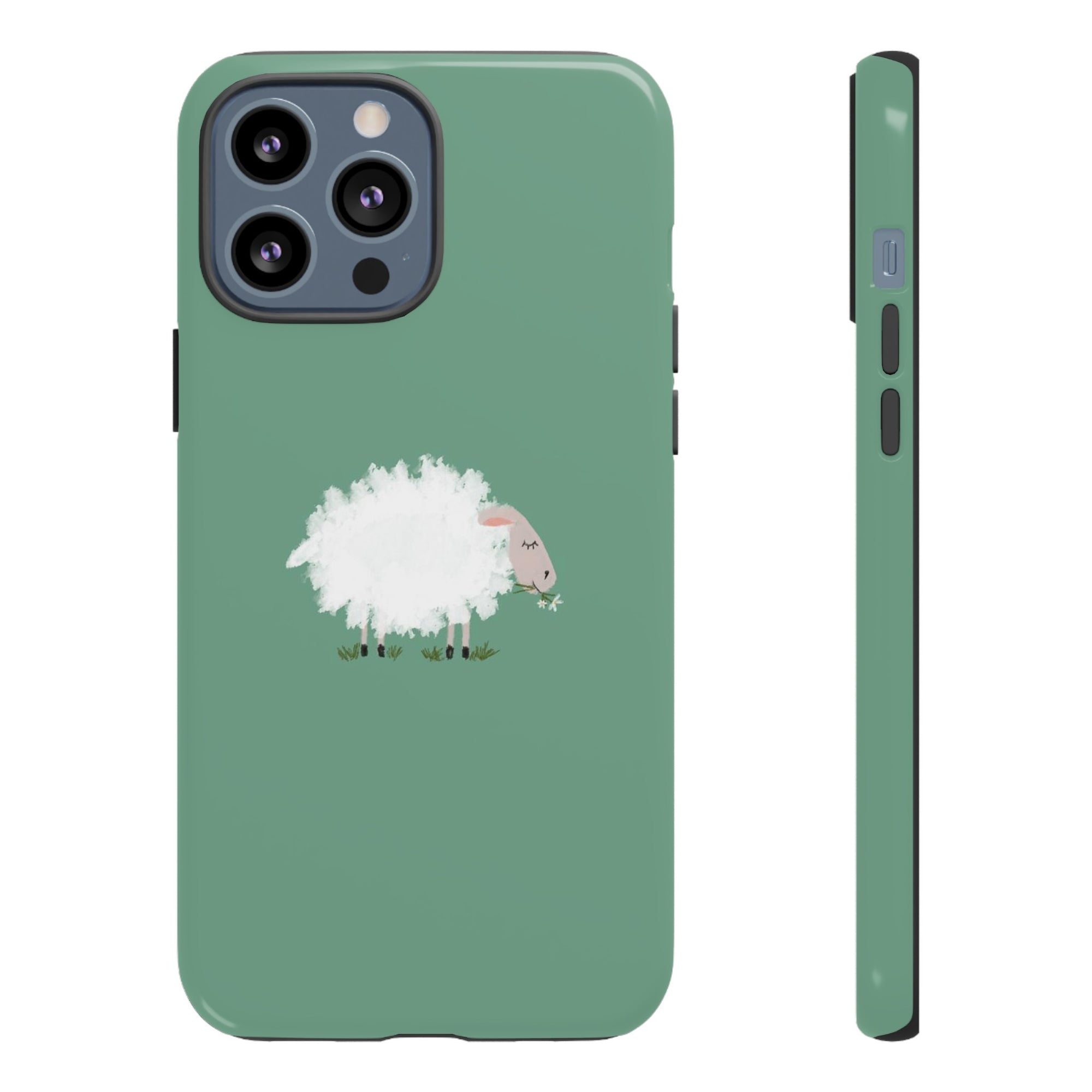 Fuzzy Sheep Chewing Cud - Tough Phone Case