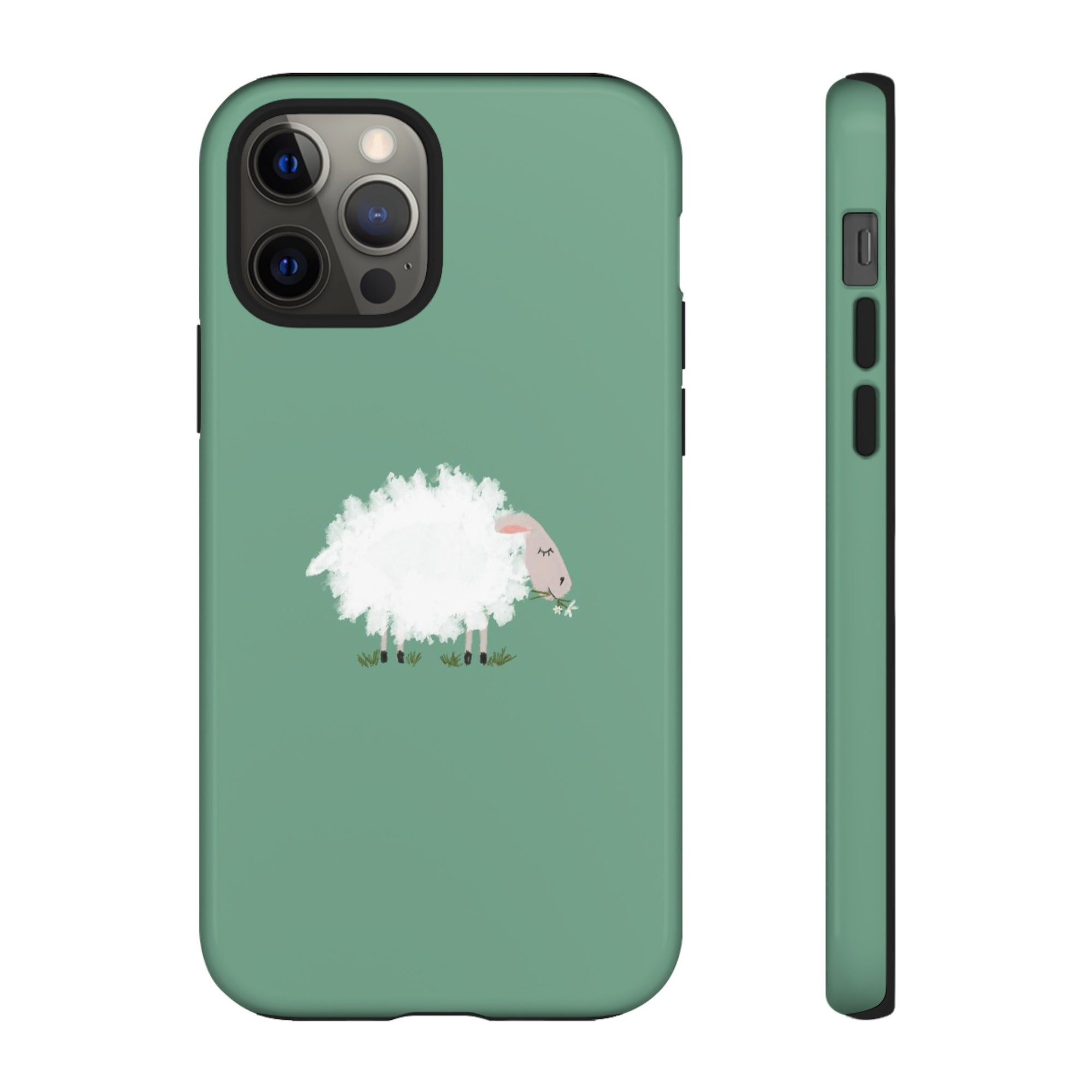 Fuzzy Sheep Chewing Cud - Tough Phone Case