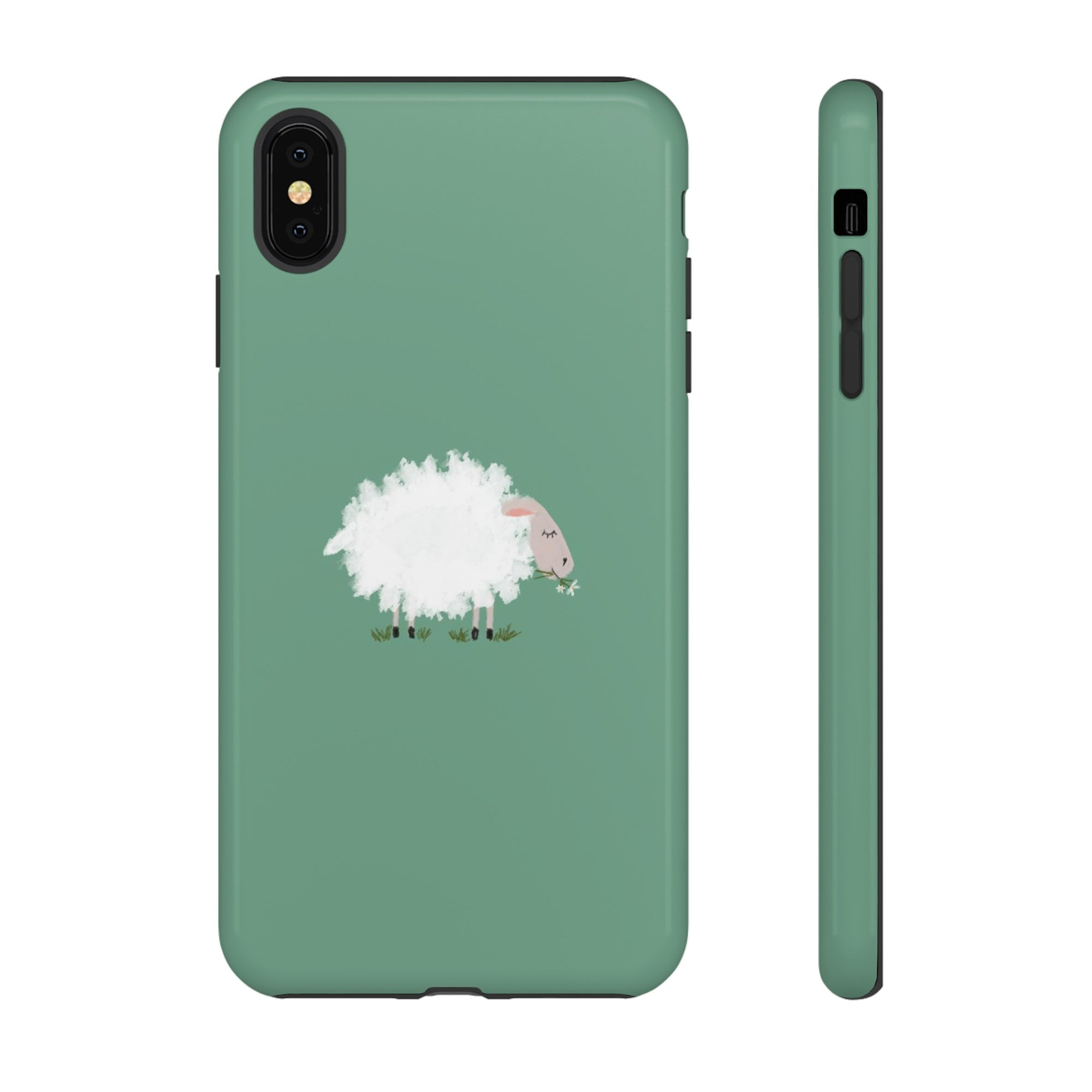 Fuzzy Sheep Chewing Cud - Tough Phone Case