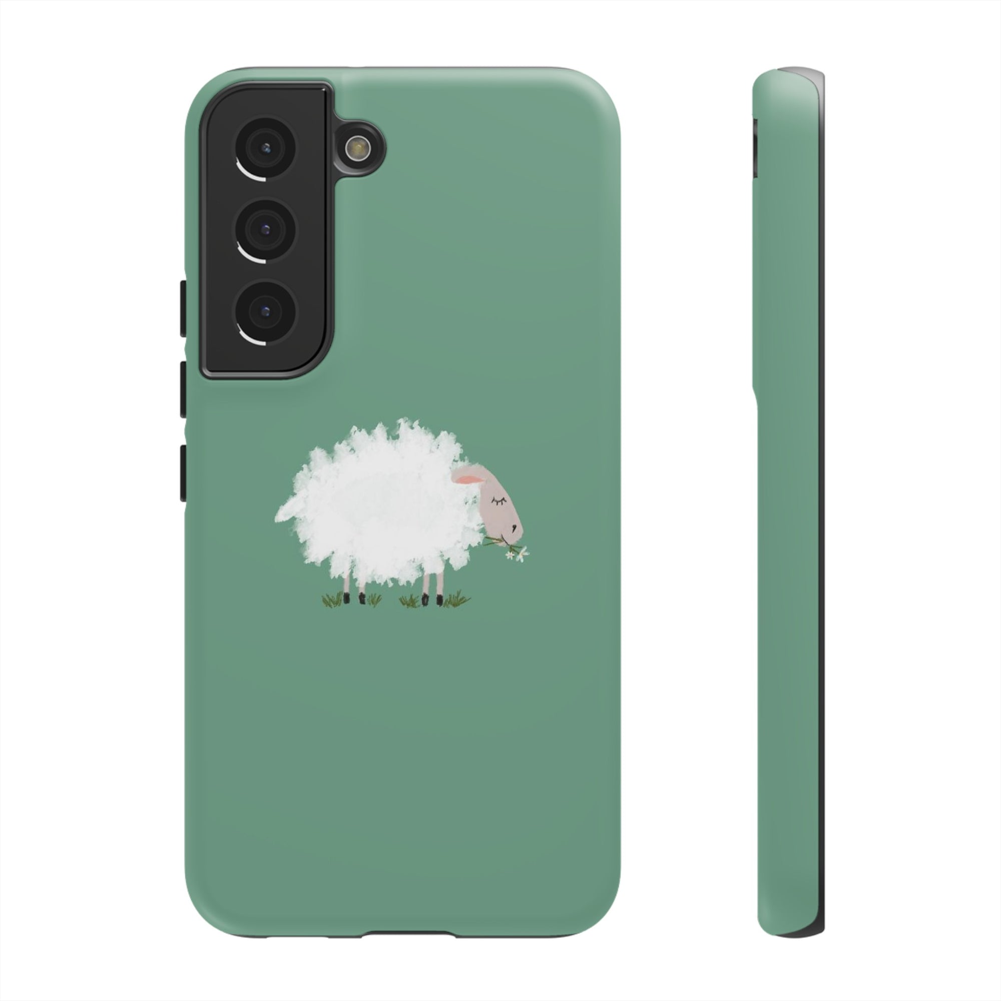 Fuzzy Sheep Chewing Cud - Tough Phone Case