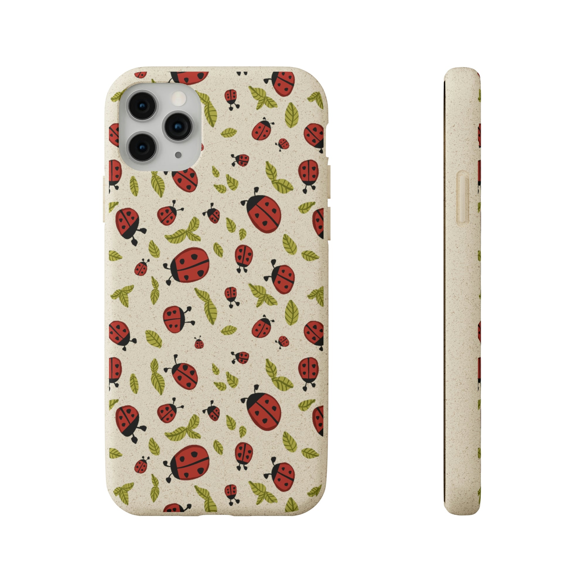 Ladybugs and Leaves Biodegradable Phone Case