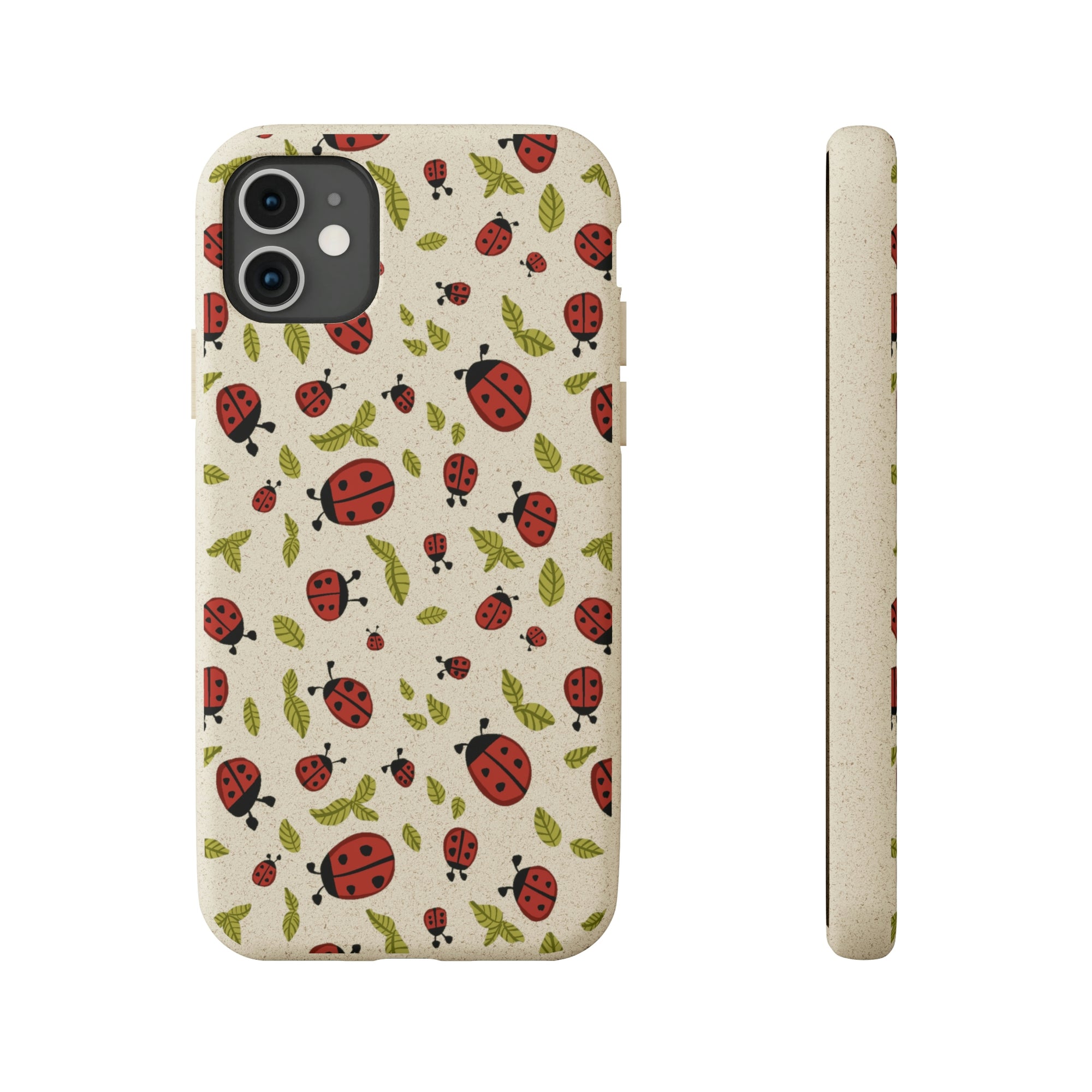 Ladybugs and Leaves Biodegradable Phone Case