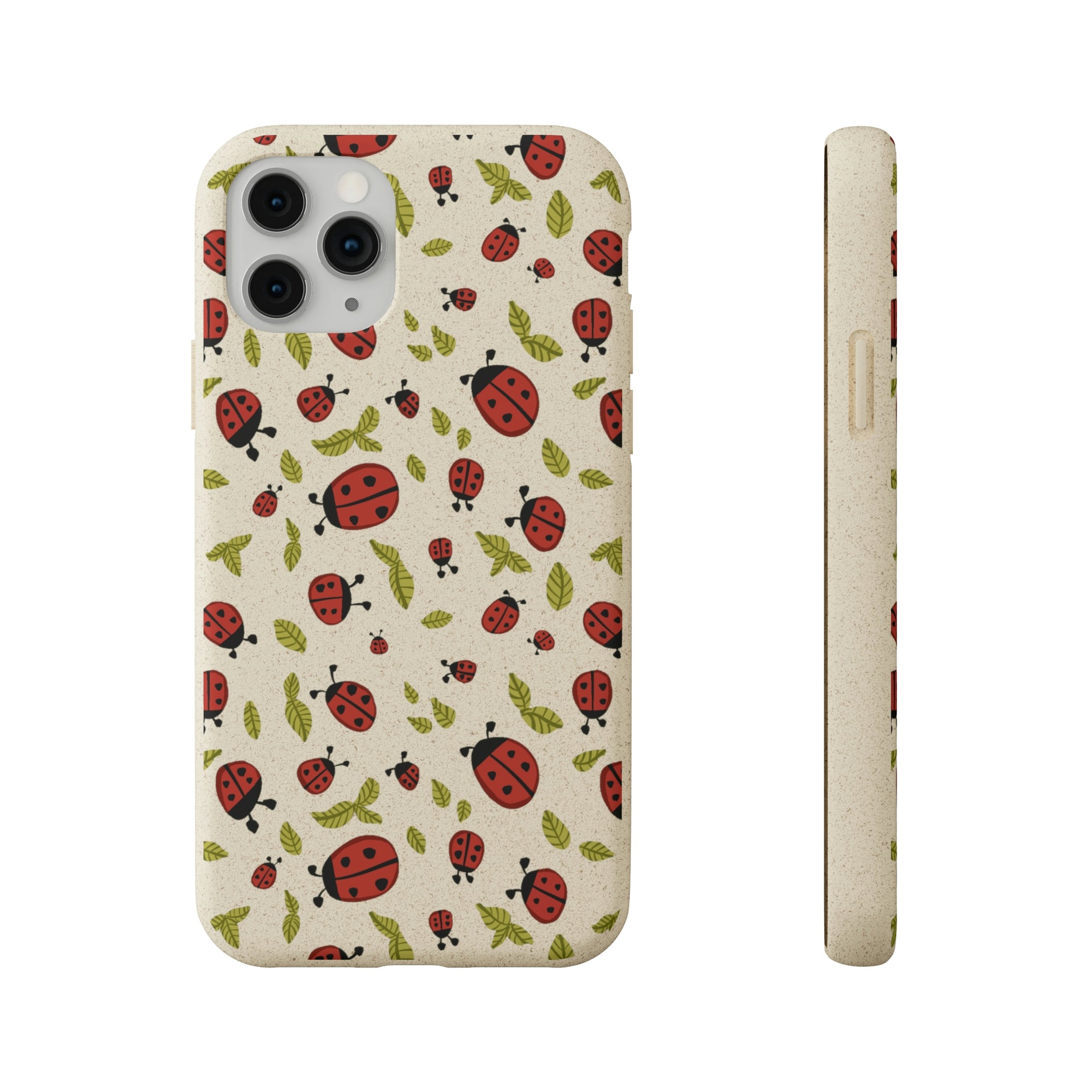 Ladybugs and Leaves Biodegradable Phone Case