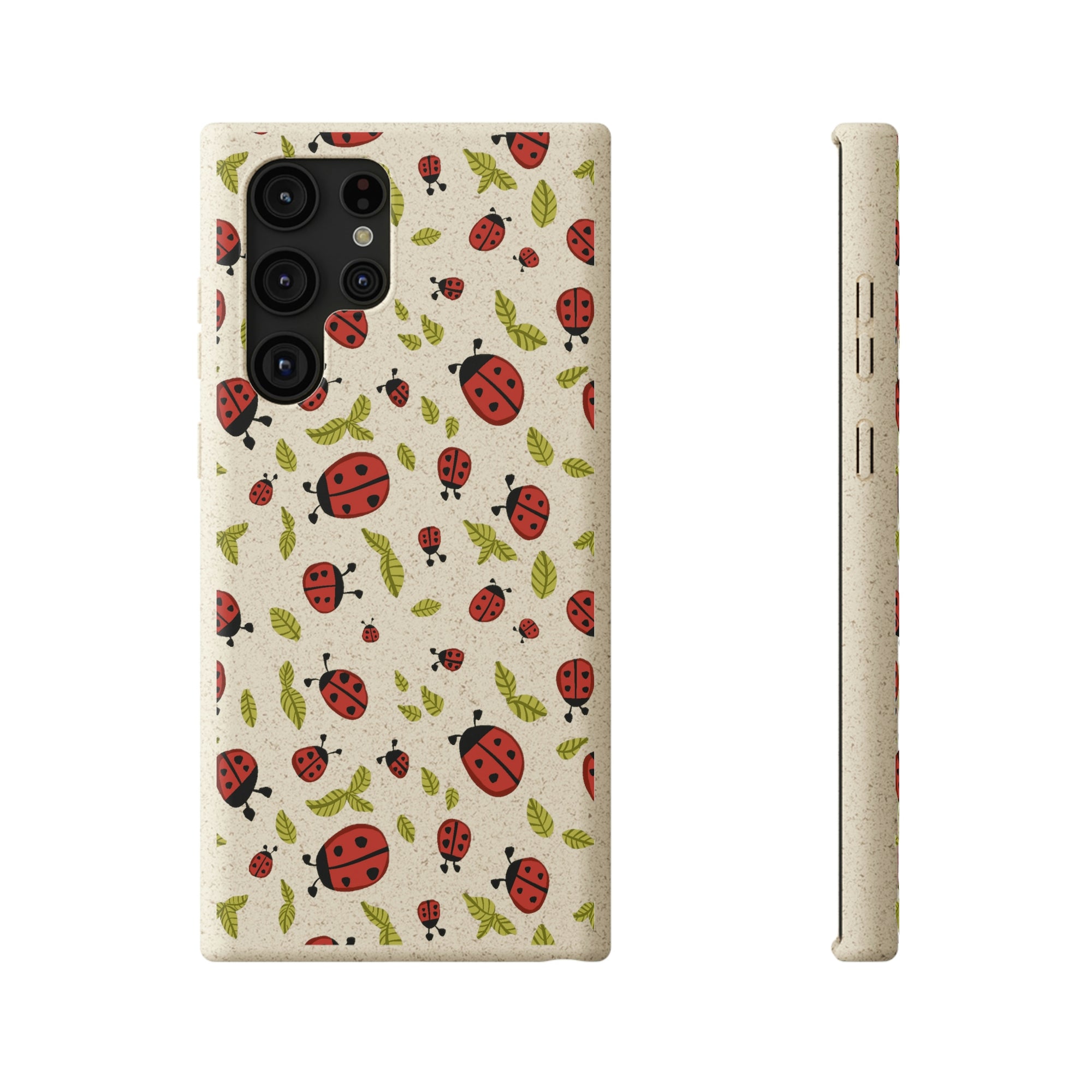 Ladybugs and Leaves Biodegradable Phone Case