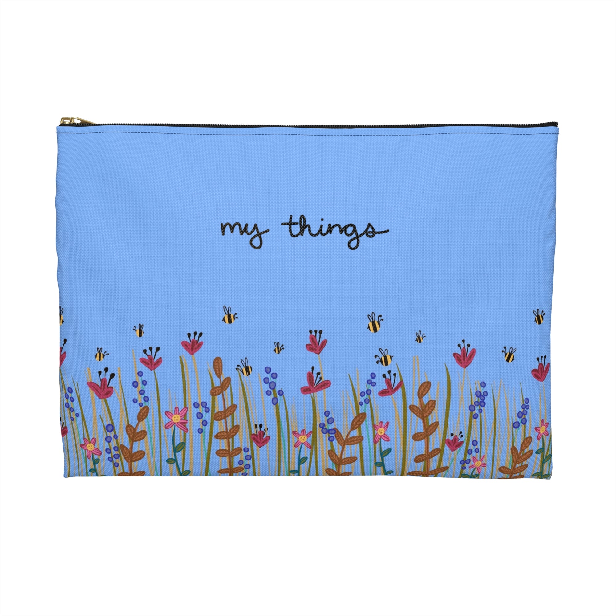 Prairie Flowers and Bees Pouch