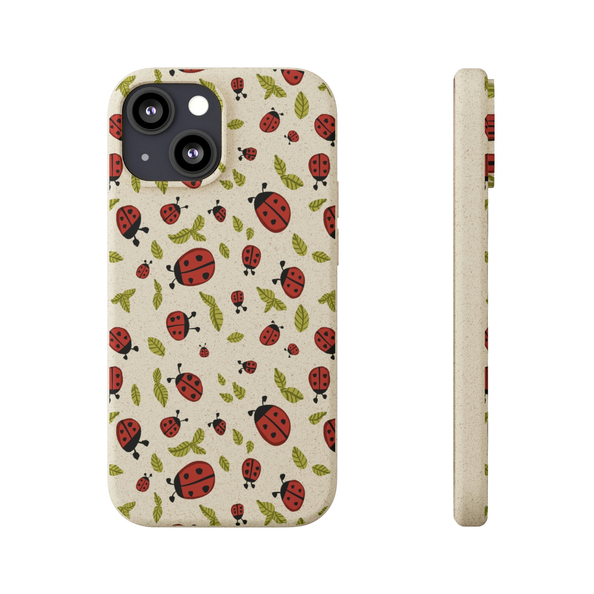 Ladybugs and Leaves Biodegradable Phone Case