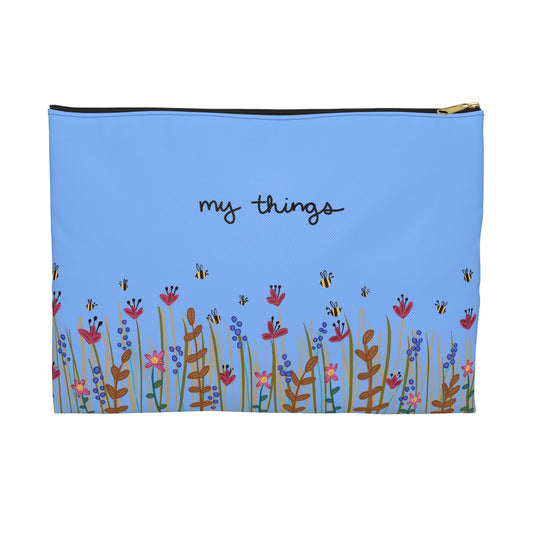 Prairie Flowers and Bees Pouch